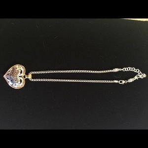 Brighton two toned puffed heart